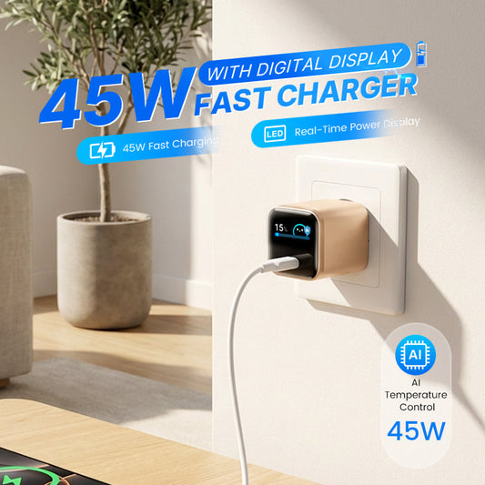 🔥Nouveauté 2026🔥 Chargeur rapide 45 W avec affichage numériqu