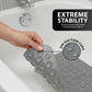 Tapis de bain ZENO 100 x 40 cm | Antidérapant et anti-moisissure | 200 ventouses avec trous de drainage | Grand format en caoutchouc | Lavable en machine et durabl