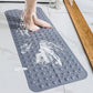 Tapis de bain ZENO 100 x 40 cm | Antidérapant et anti-moisissure | 200 ventouses avec trous de drainage | Grand format en caoutchouc | Lavable en machine et durabl