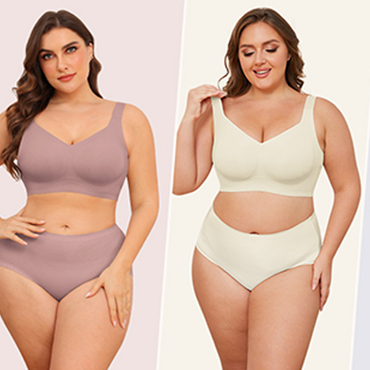 Soutien-gorge sans armature, sans coutures et à couverture totale pour femme