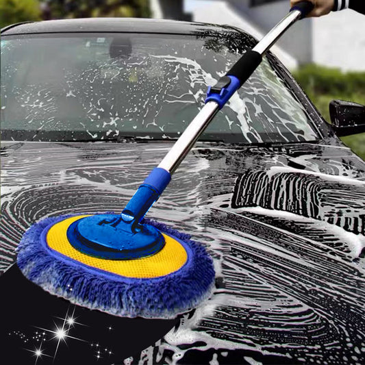Balai télescopique à long manche en aluminium durable pour le lavage de voiture