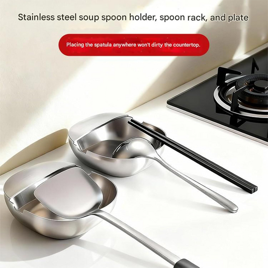 💎 50 % DE RÉDUCTION ! 💎 Repose-cuillère en acier inoxydable – Antirouille, anti-gouttes et peu encombrant : un indispensable de la cuisine 🥄
