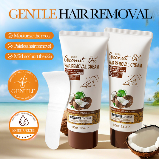 Crème dépilatoire à l'huile de coco pour une peau liss