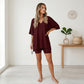 🛋️ 50% DE RÉDUCTION POUR UN TEMPS LIMITÉ ! 👕 Ensemble décontracté pour femme – Haut à col en V et short – Coupe ample, fluide, deux pièces 🍂