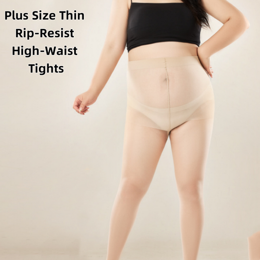 Collants grande taille, fins, résistants aux accrocs, taille haut