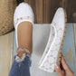 Chaussures en maille imprimées élégantes plates à bouts ronds