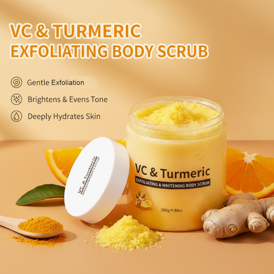 Gommage corporel exfoliant au curcuma et à la vitamine C