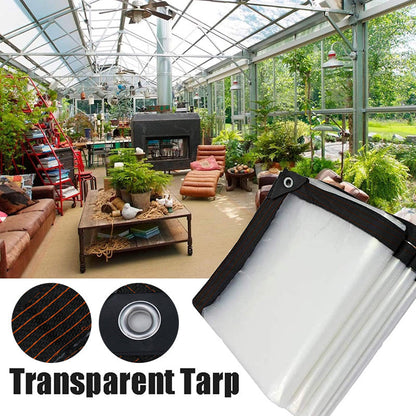 🔥💥50 % de réduction ! Bâche en PE transparente 💪 Haute transparence (90 %+) : isolante, imperméable et résistante aux déchirures 🔍 Œillets antirouille pour une installation facile 🌧️ Protection hivernale pour serres et abris de voiture