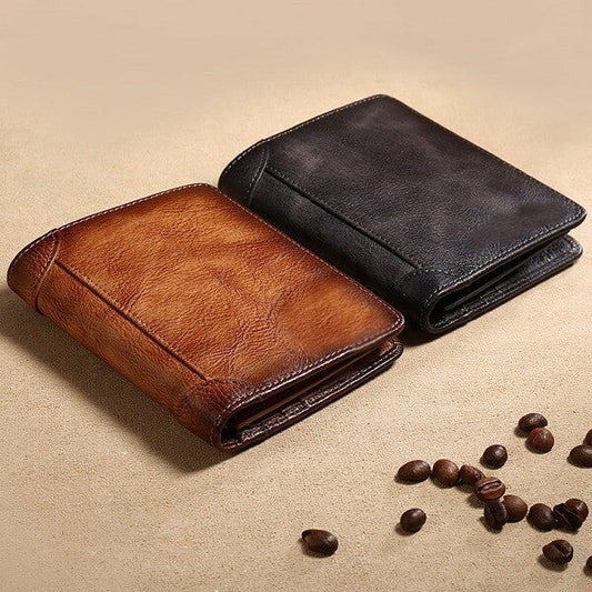 PORTEFEUILLE EN CUIR POUR HOMME AVEC PROTECTION RFID