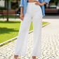 🥳SOLDES 2026🥳Pantalon décontracté à jambes larges unie pour femm