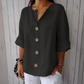 👕✨🌿 PROMO LIMITÉE -50% ! Haut Boutonné Ample pour Femme – Tissu Infroissable, Respirant & 6 Couleurs (S-4XL)