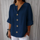 👕✨🌿 PROMO LIMITÉE -50% ! Haut Boutonné Ample pour Femme – Tissu Infroissable, Respirant & 6 Couleurs (S-4XL)