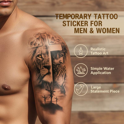 Autocollants de tatouages temporaires pour hommes et femme