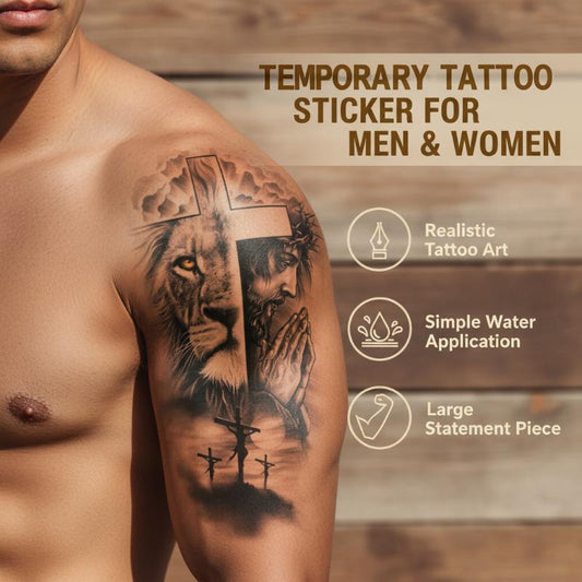 Autocollants de tatouages temporaires pour hommes et femme