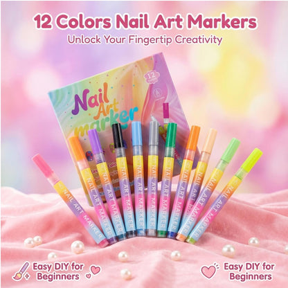 Coffret de 12 feutres pour nail ar