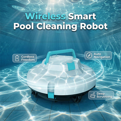 🤖59 % DE RÉDUCTION🌊 Robot nettoyeur de piscine | Sans fil · Puissance d'aspiration élevée · Navigation intelligente · Démarrage d'une simple pression · Panier filtrant facile à retirer