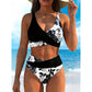 🌺👙 Ensemble bikini à taille haute à motifs floraux – Mise en valeur et effet amincissant, style vacances tout en douceur✨✅