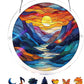 Puzzle en acrylique « Coucher de soleil et mer » à suspendre à la fenêtr