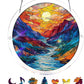 Puzzle en acrylique « Coucher de soleil et mer » à suspendre à la fenêtr