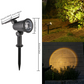 Lampe de jardin à piquet à effet coucher de soleil, à énergie solair