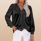 Haut en satin élégant à encolure en V pour femme
