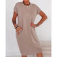 Robe T-shirt décontractée à manches courtes pour femme