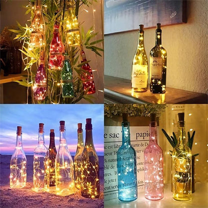 🔥 -50 % 🍾✨ Guirlande lumineuse à LED – Forme de bouchon de bouteille – Idéale pour décorer vos bouteilles en verre 💡🎄