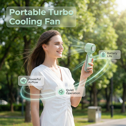 Ventilateur portable pliable Turbo avec écran LED