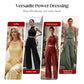 Ensemble élégant composé d'un haut en dentelle et d'un pantalon large fendu