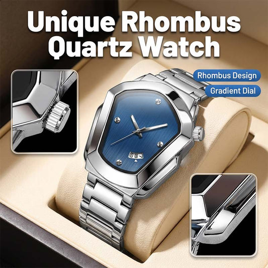 ⏳Offre à durée limitée : 50 % de réduction⏰Montre à quartz pour homme de forme rhombique
