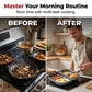 🍳 50 % DE RÉDUCTION EN CE MOMENT ! 🥞 Poêle antiadhésive pour le petit-déjeuner – Conception 3-en-1, revêtement en titane et compatible avec tous les types de cuisinières – Pour préparer facilement des œufs, de la viande et des crêpes