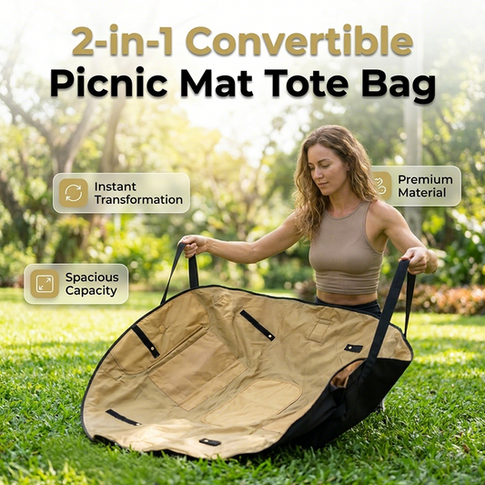 🧺✨Sac fourre-tout convertible 2 en 1 pour pique-nique