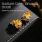 🎆PROMO LIMITÉE 50%💎Ensemble Bijoux Feu d'Artifice – Boucles d'Oreilles & Collier, Zirconium Cubique, Plaqué 18K, Cuivre Durable, Parfait pour Soirées & Cadeaux✨