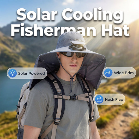 Casquette de pêcheur respirante avec ventilateur solair