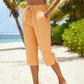 Pantalon capri à carreaux d'été pour femme