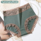 [Meilleur cadeau pour elle] Culotte en dentelle taille haute en coton pour femme