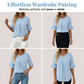 Blouse à manches courtes à volants pour femm