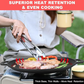 ⏳ 50 % de réduction pour une durée limitée ! 🍳 Poêle à griller en fonte antiadhésive — Fonte pure, diffusion homogène de la chaleur 🔥