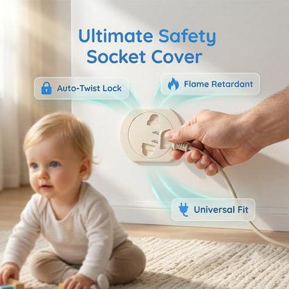 Cache-prise de sécurité pour enfants à fermeture automatiqu