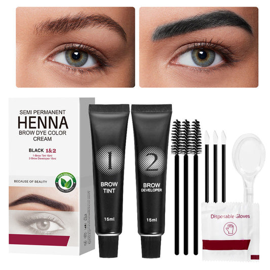 Kit 2-en-1 pour la teinture des cils et des sourcil