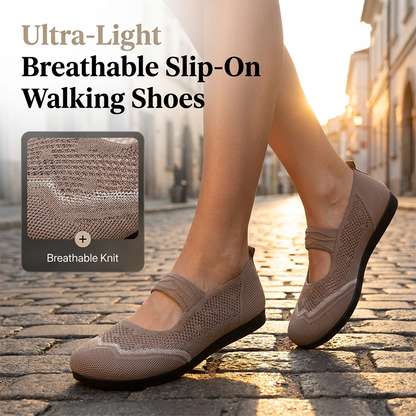 Chaussures de marche sans lacets respirantes pour femm