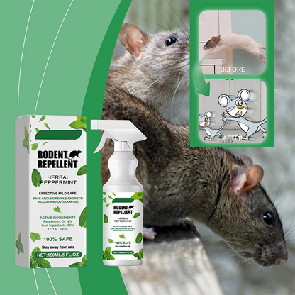 Spray répulsif contre les rongeurs à l'huile essentielle de menthe poivrée naturell