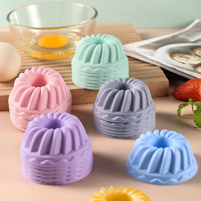 🍩✨ PROMO -50% ! Moules à Gâteaux Silicone Style Donut – Sans BPA Antiadhésif Démoulage Facile, Four Micro-Ondes Congélateur Lave-Vaisselle, Réutilisable · 7 Couleurs / Lot 🎂