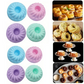 🍩✨ PROMO -50% ! Moules à Gâteaux Silicone Style Donut – Sans BPA Antiadhésif Démoulage Facile, Four Micro-Ondes Congélateur Lave-Vaisselle, Réutilisable · 7 Couleurs / Lot 🎂