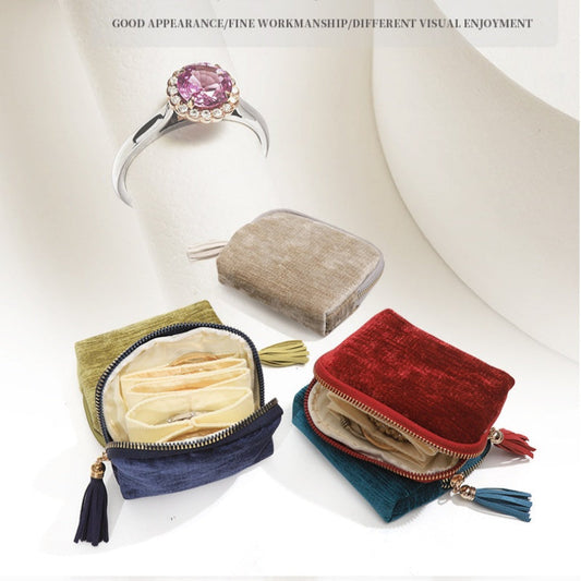 Mini trousse à bijoux de voyage avec fermeture éclai