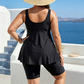 Maillot de bain deux-pièces pour femme : haut tankini ample et shor