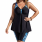 Maillot de bain deux-pièces pour femme : haut tankini ample et shor
