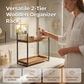 Étagère de rangement polyvalente en bois à deux niveau