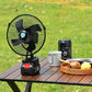 Ventilateur de camping sans fil, portable et rechargeable, pour l'extérieu