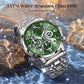 ✨ Montre de Sport Multifonction Étanche 3ATM – Acier Inoxydable & Mouvement Quartz – Cadran Squelette & Tachymètre pour Homme 🏁